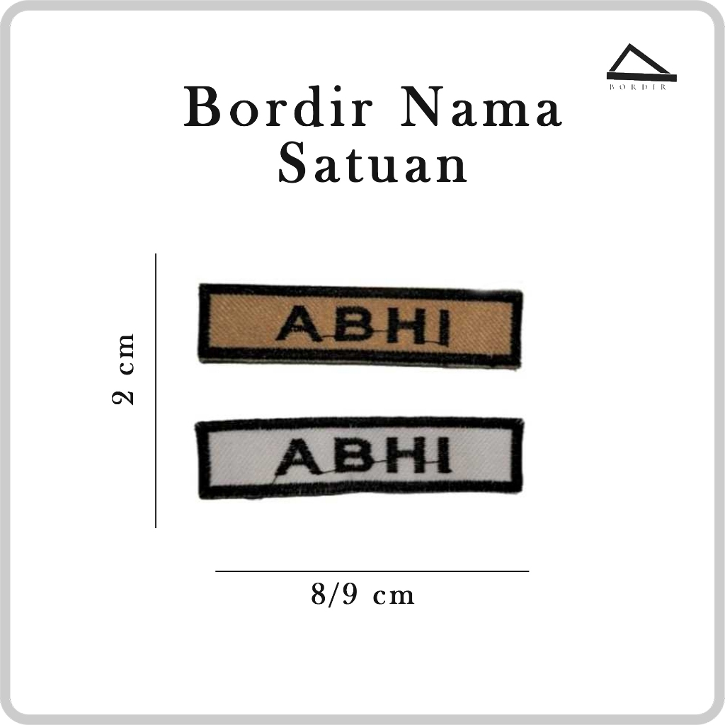 Bet Nama Bordir Nama Dada - Nametag Bordir Nama Seragam Sekolah