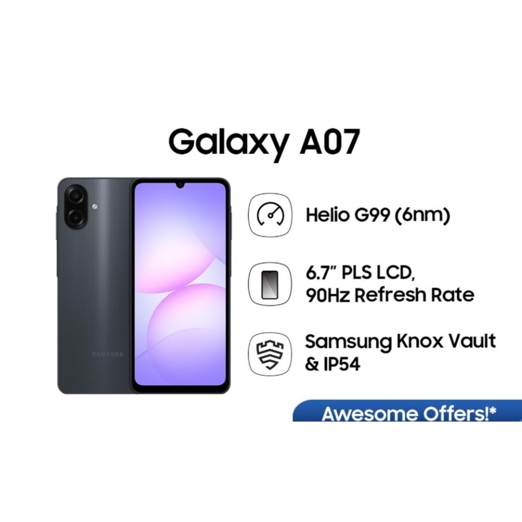 HP SAMSUNG GALAXY A07 6/128 SAMSUNG GALAXY RAM 6GB ROM 128GB GARANSI RESMI
