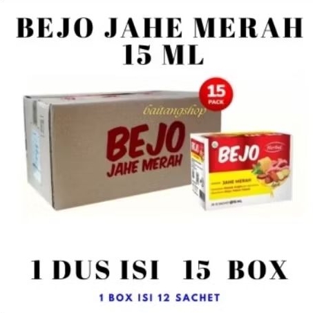 Bejo jahe merah 1Karton isi 15 box