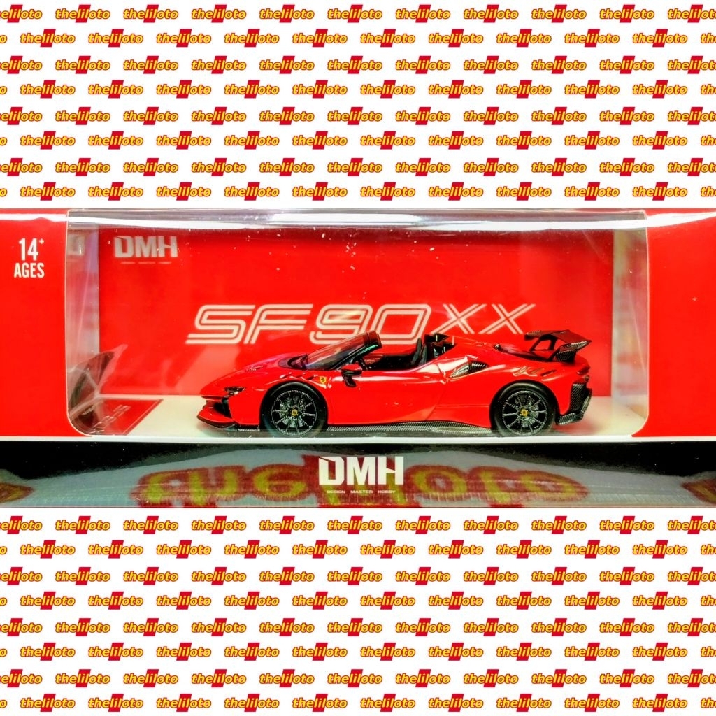 DMH FERRARI SF90XX SPIDER ROADSTER RED MERAH
