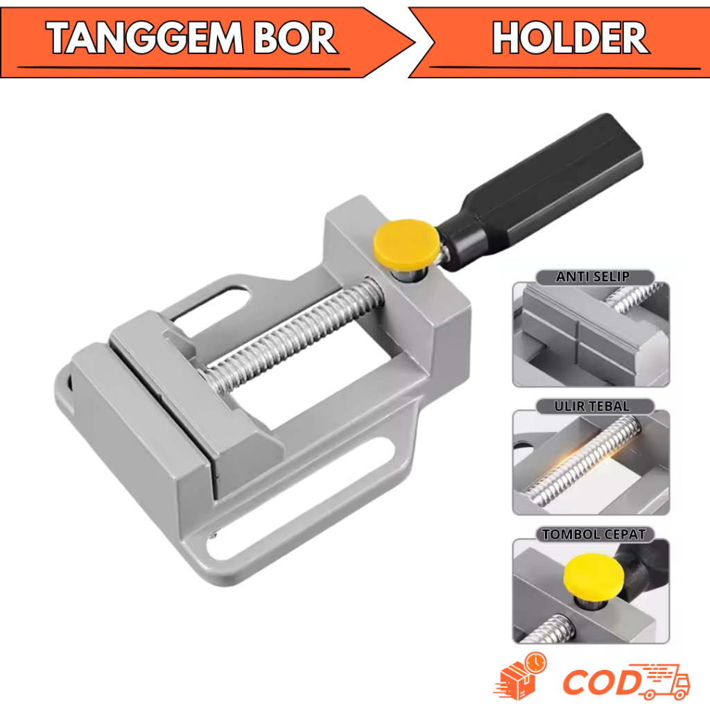 Tanggem Penjepit Bor Mini Ragun Hoder Dudukan Mesin Bor Quick Release Penjepit Mini Ragum Anti Selip