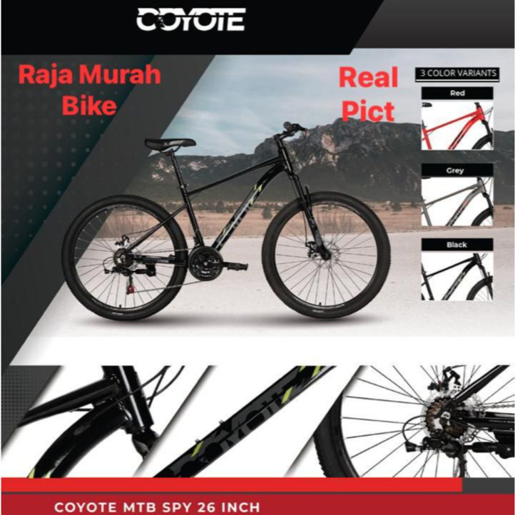 sepeda gunung mtb 26 inch element coyote spy frame alloy sepeda gunung mtb 26 inch coyote spy