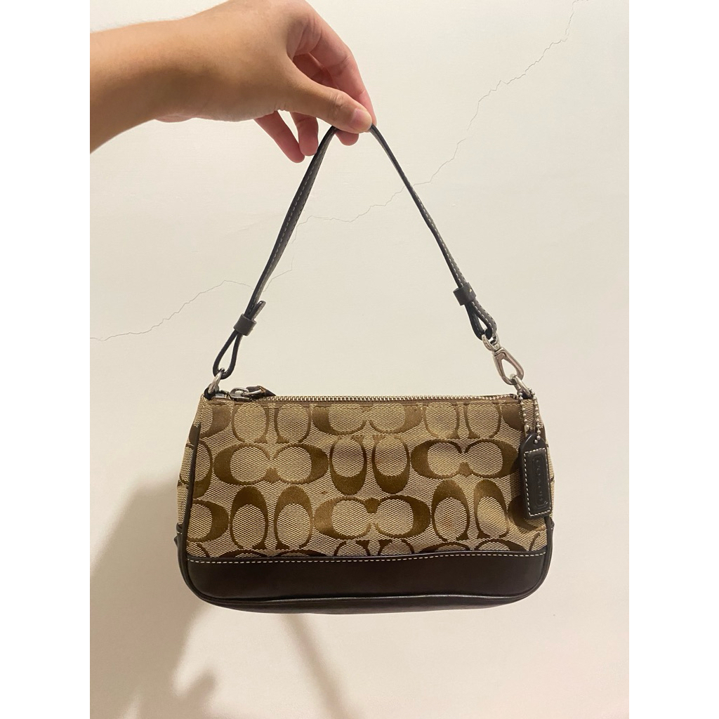 coach demi vintage shoulder bag tas kecil tas bahu tas coach coklat vintage