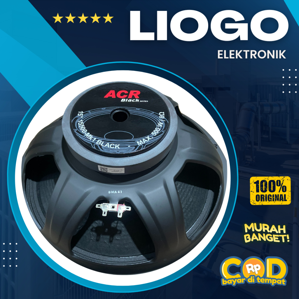 Speaker ACR 15 Inch ACR 15500 Black MK1 ACR Fullrange 15 Inch 15500 Black