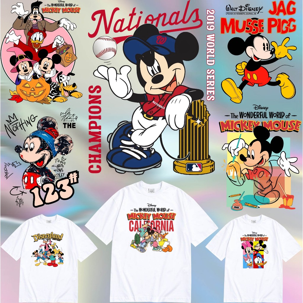 Stiker DTF Sablon Setrika Sablon Stiker MICKEY & FRIENDS / Sticker Sablon Setrika Custom
