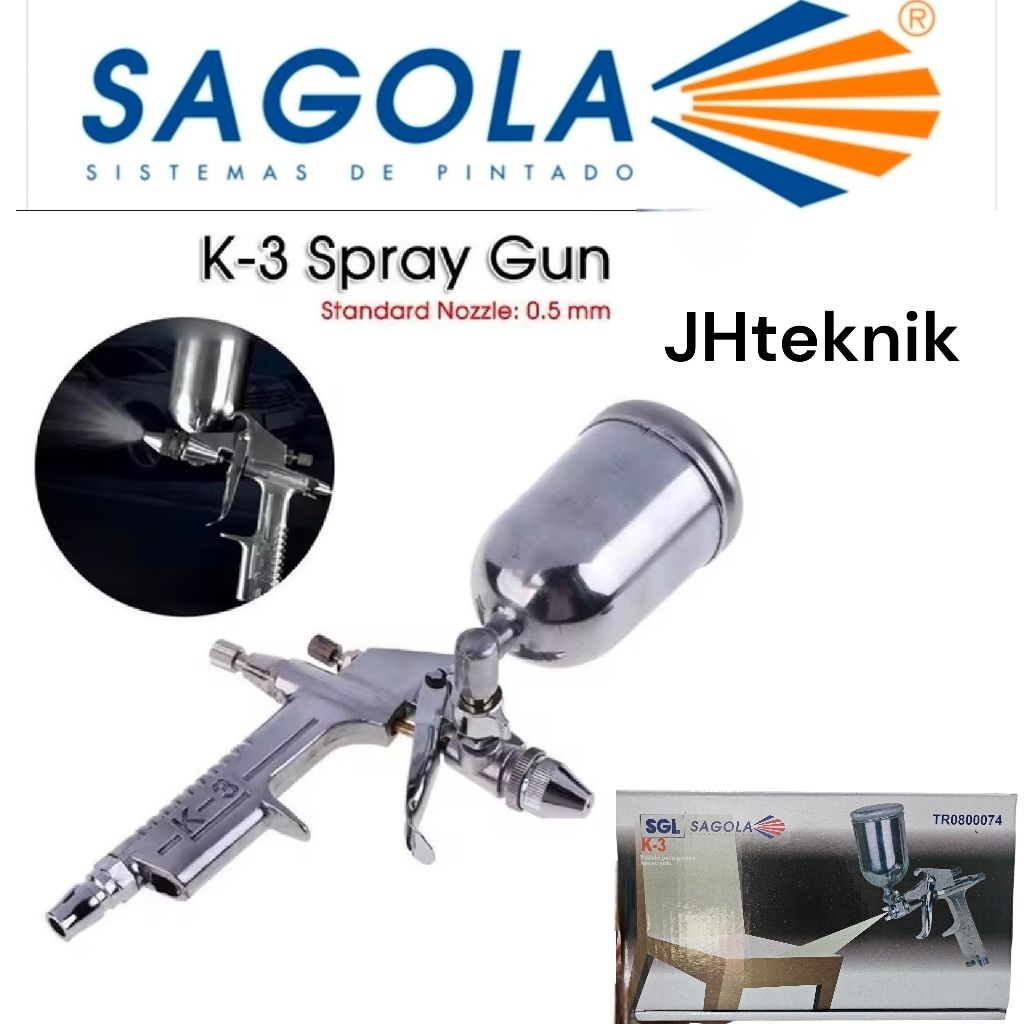 Spray Gun K3 Sagola/Sped Cat Tabung Atas K3 Sagola/Semprotan cat K3 sagola Nozzle 0,5 mm