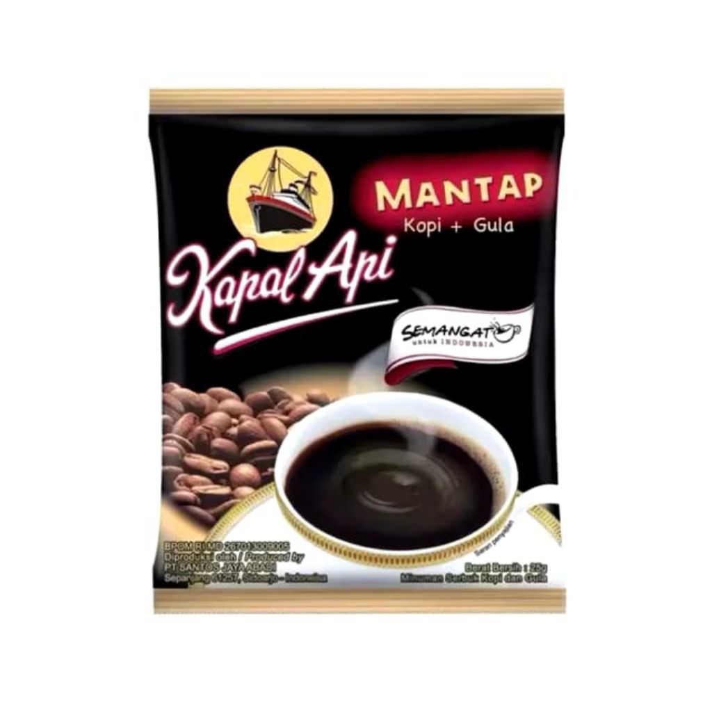 Kopi Kapal Api Mantap / Kopi Kapal Api Kopi dan  Gula 1 Renteng