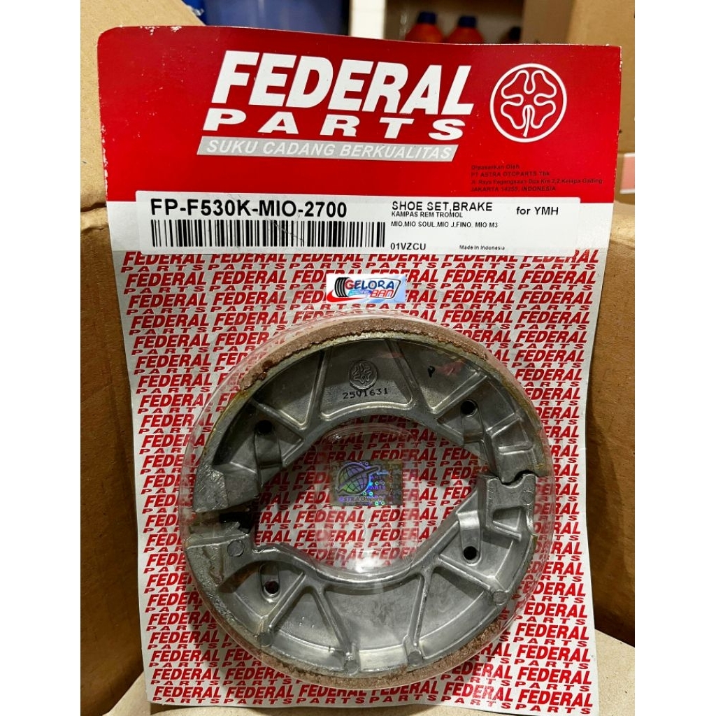 Kampas rem belakan federal fp f530k mio 2700 kampas rem mio shoe set brake mio kampas rem mio kampas