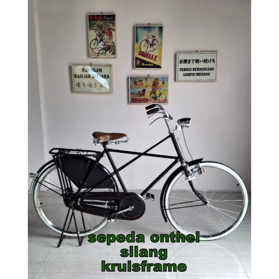 sepeda onthel silang gapit sepeda onthel kruisframe gagah unik antik siap gowes