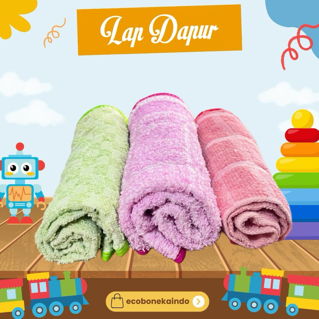Lap Dapur micro kain lap dapur handuk gantung motif lap cuci tangan hand towel lap meja premium halu