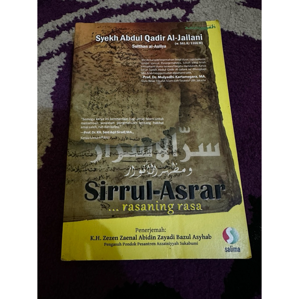 ORIGINAL - Sirrul-Ashar - Syekh Abdul Qadir Al-Jailani - KH Zezen Zainal Abidin Zayadi Bazul Asyhab