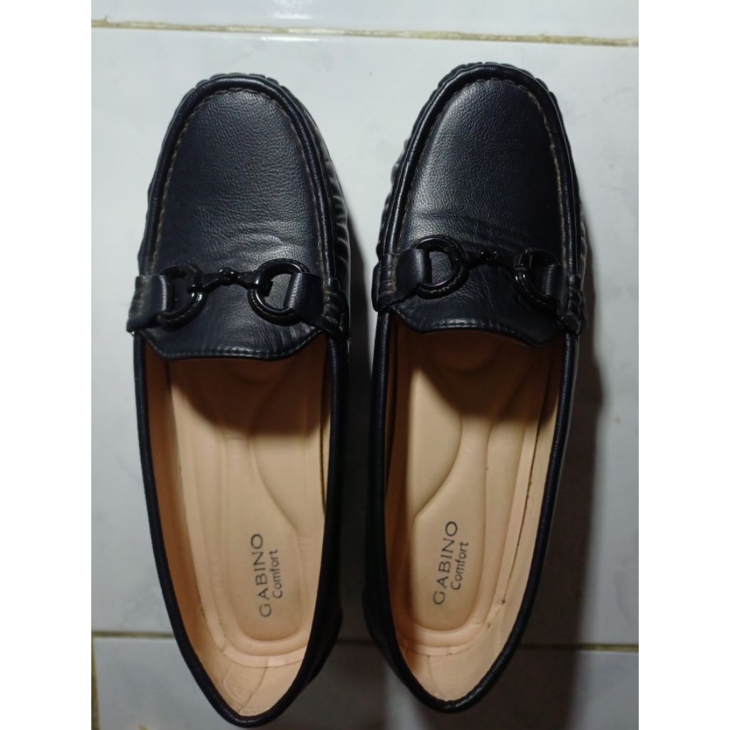 [PRELOVE] SEPATU GABINO WEDGES MOCCASIN FELIC HITAM UKURAN 39