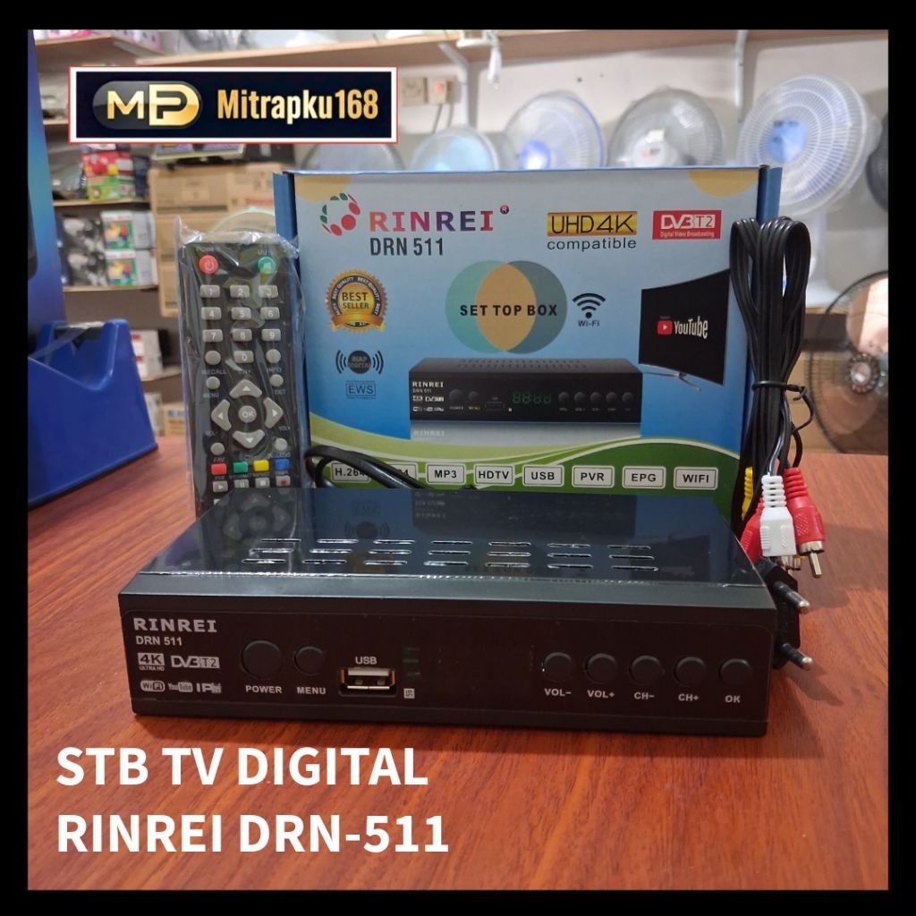 STB TV Digital Rinrei DRN-511 Set Top Box TV Digital UHD4K