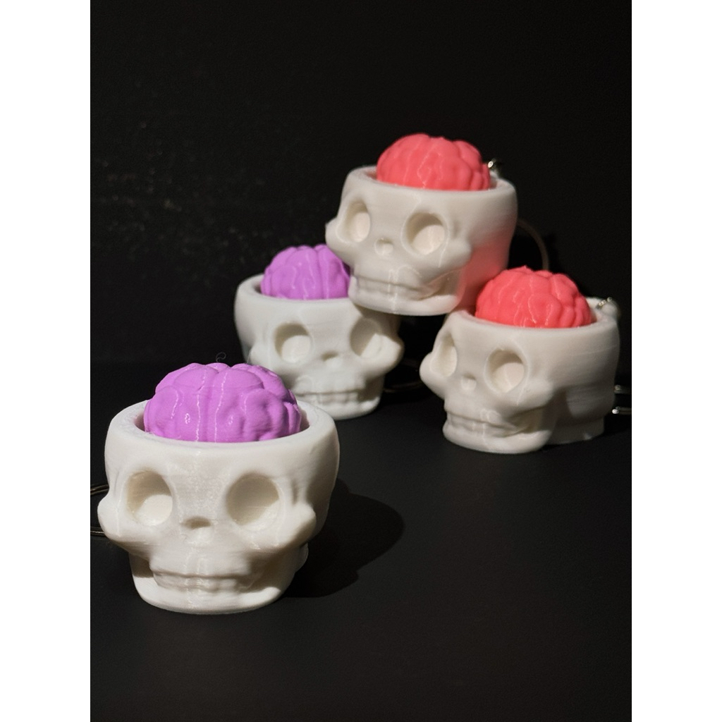 Gantungan Kunci Mainan Tengkorak Skull Clicker Lucu Anti Stres Fidget Toy untuk Anak/ Dewasa