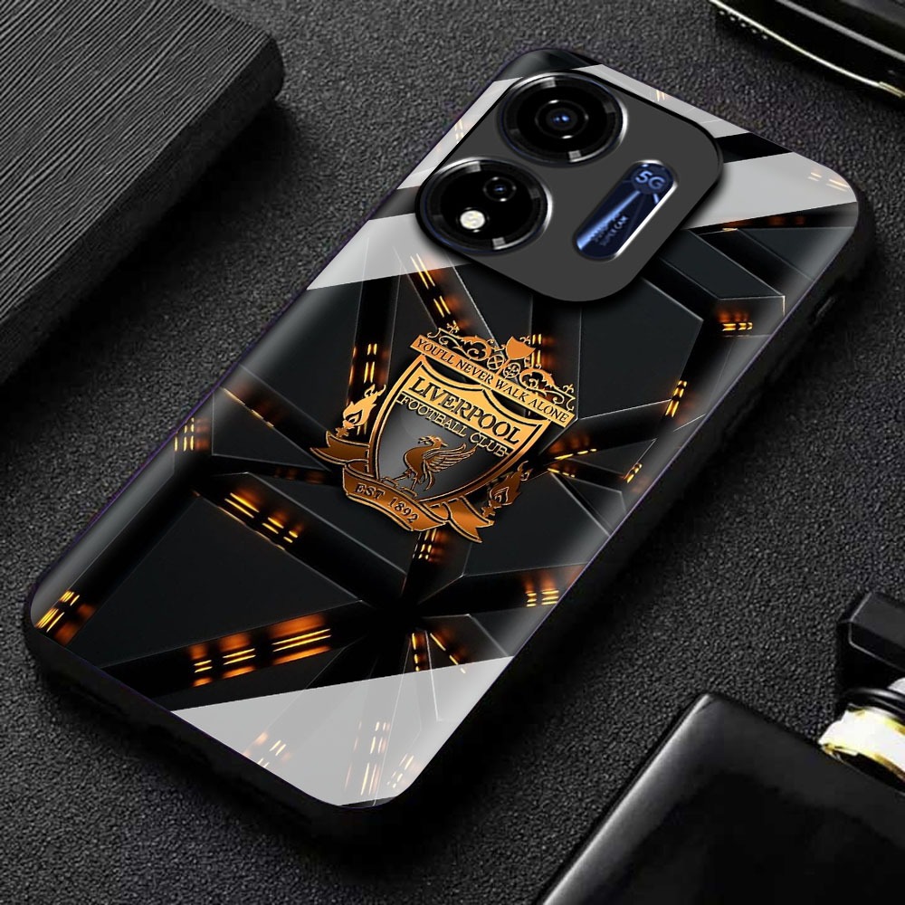 BK42 Soft case Kaca Itel P55 5G - Case Murah - Kesing Hp - SoftGlass Kaca Fashion Case Mengkilat Fas