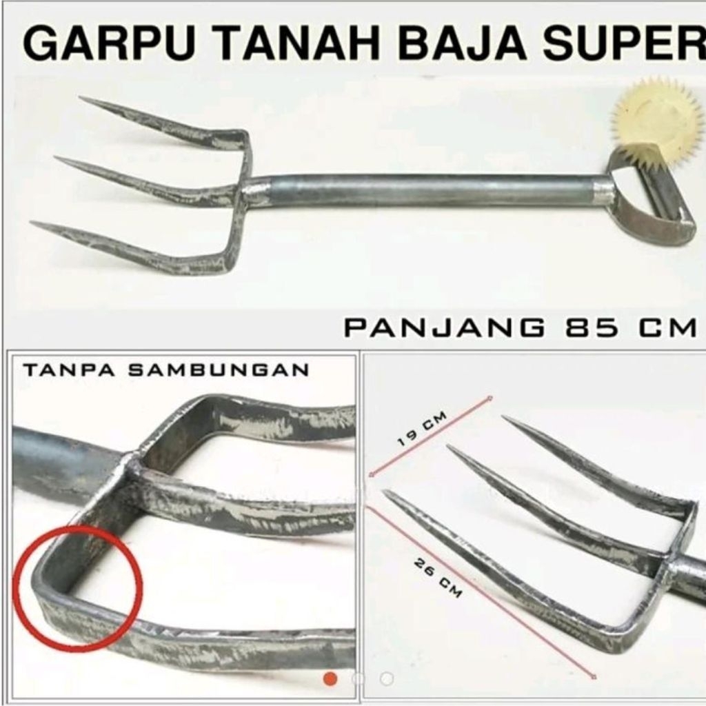 Peralatan kebun Garpu TanahBaja Super perkakas kebun alat kebun garpuh