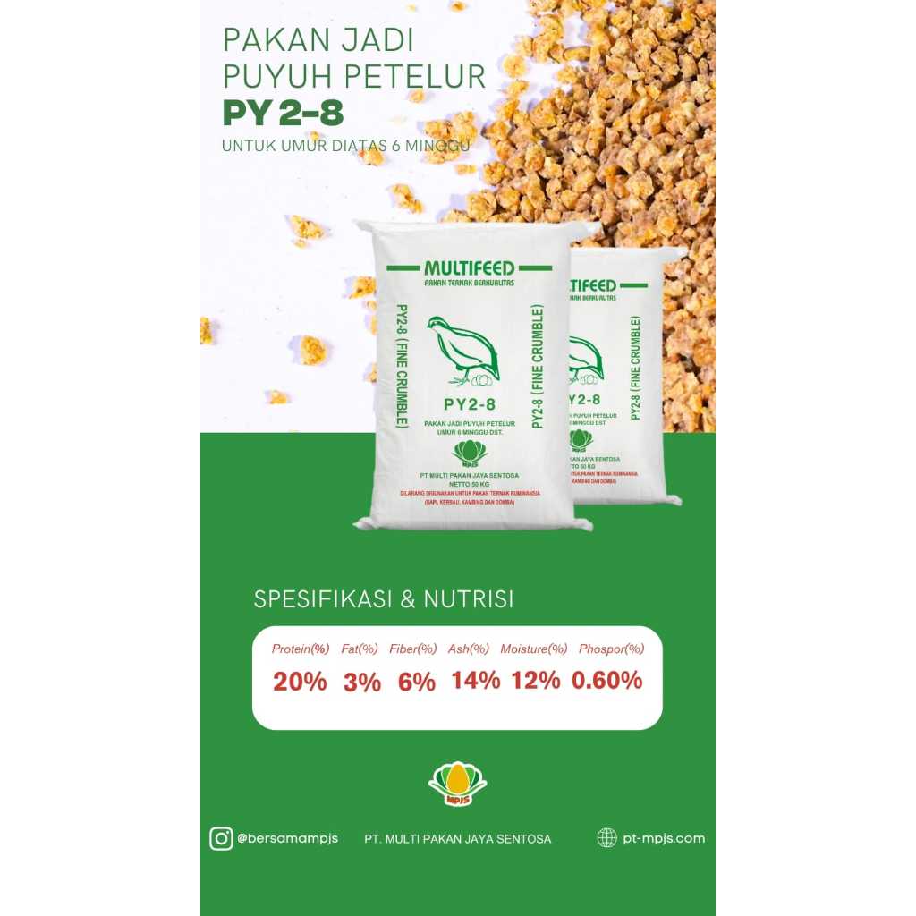 PAKAN PUYUH PETELUR MULTIFEED TINGGI PROTEIN 1KG