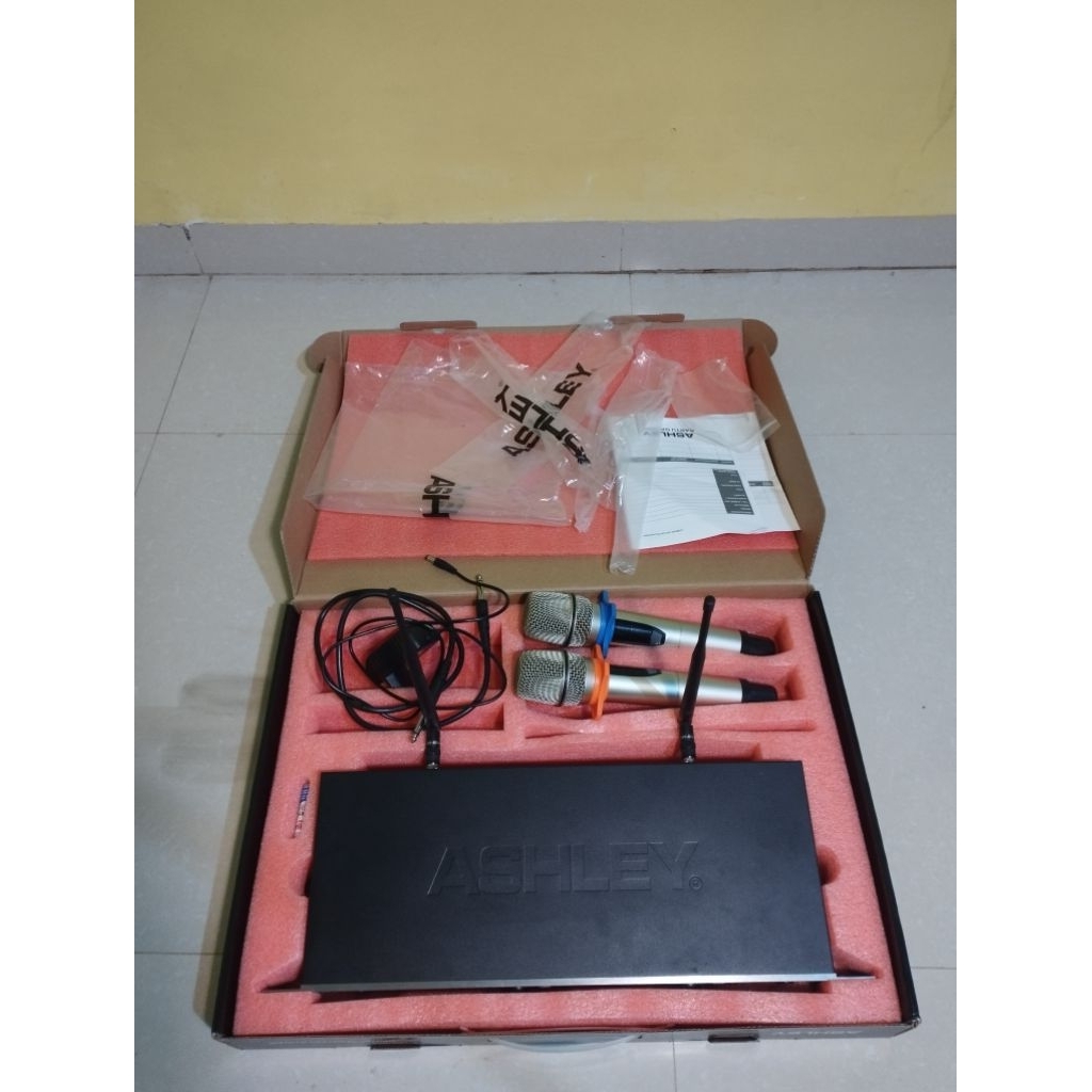 mic wireless Ashley mcr 168 anti feedback