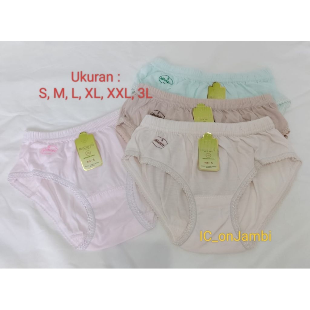 Celana dalam cewek Michiyo 6pcs, cd wanita Michiyo 6pcs.