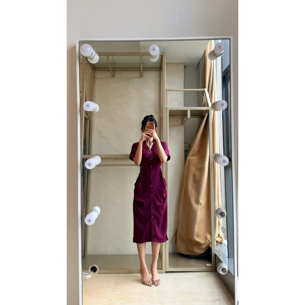 DALILA DNP235 MIDI DRESS OUTFIT OFFICE