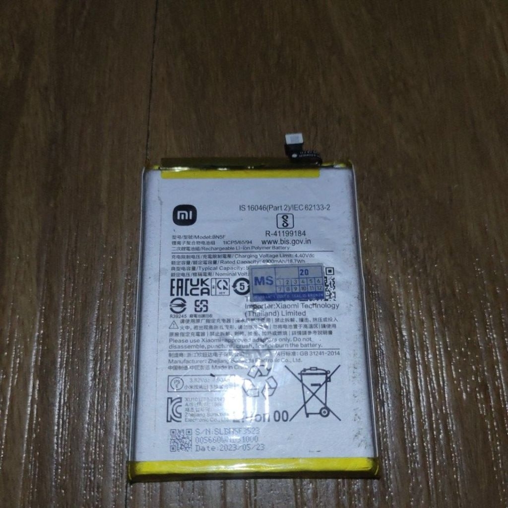 batre redmi A2 / poco m4 bn5f bekas original  pabrik copotan.
