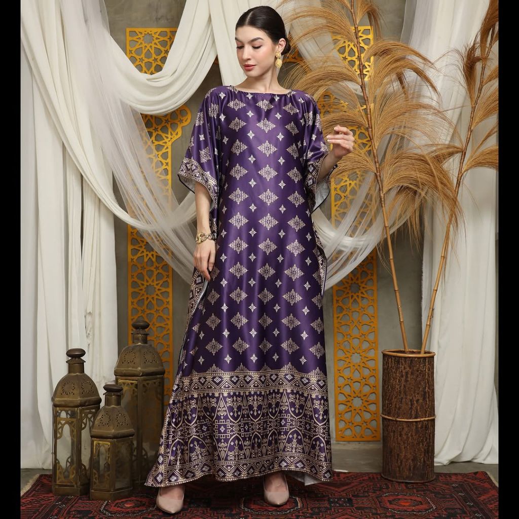 Kaftan Purple | Kaftan Ungu | Kaftan Modern | Kaftan Jumbo | Long Kaftan | Dress Purple | Dress Ungu