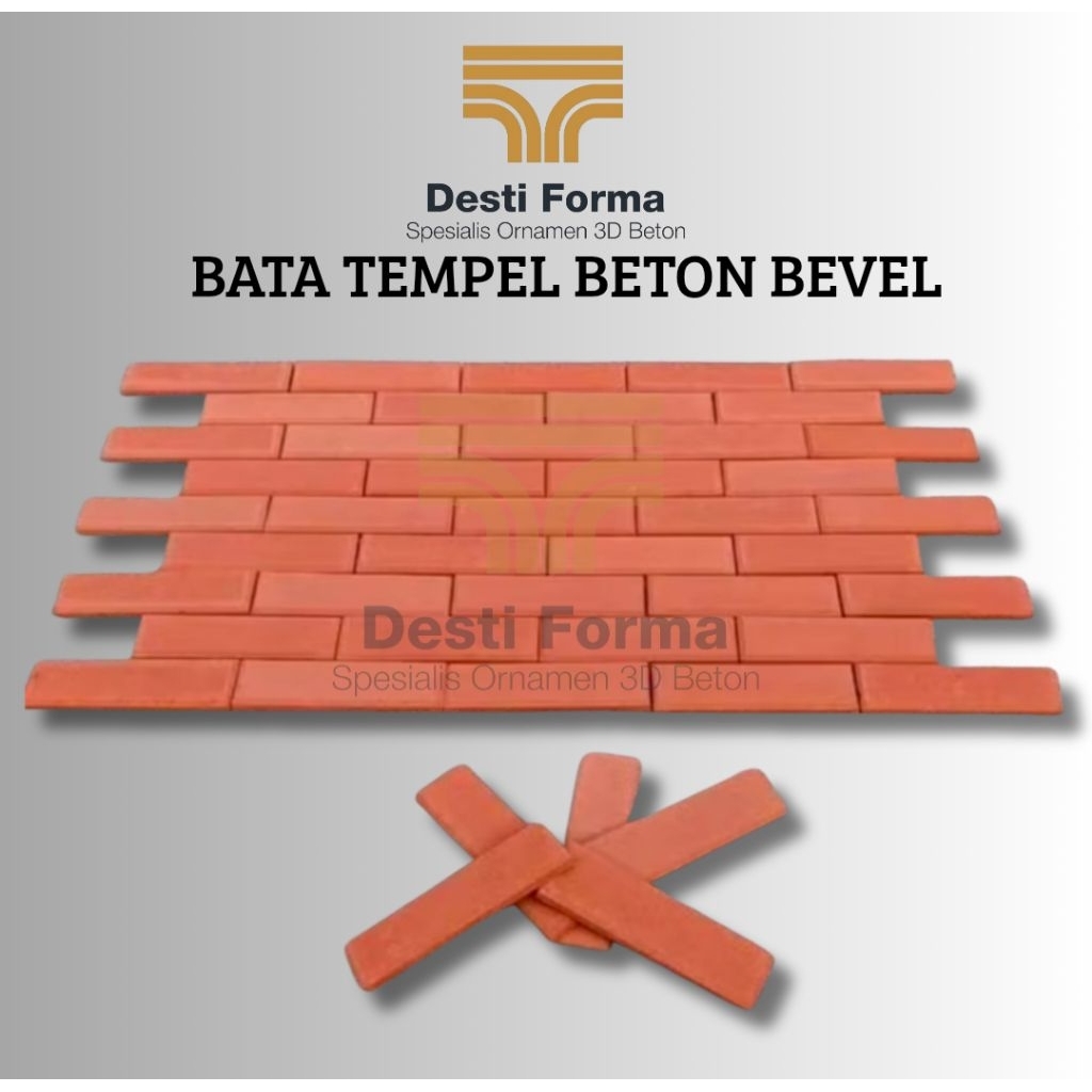 Bata Tempel Beton Bevel - Bata Tempel Dinding Dekorasi dingding Roster tempel Interior & Eksterior (