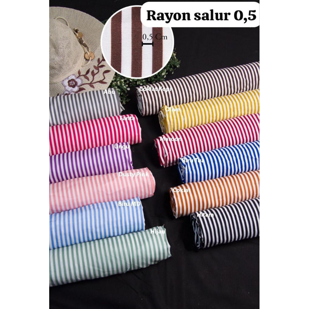 ( 0.5" Meter ) _Kain Katun Rayon Viscose Premium/Kain Rayon Premium/Kain Katun Rayon viscose Premium