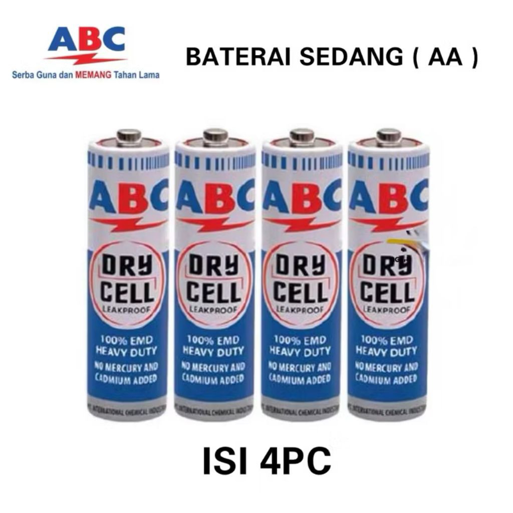 (ISI 4PCS) Baterai ABC Biru Kecil AA R6 Batu Batre Batere Jam dinding