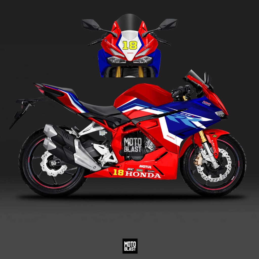 Decal Stiker Full Body Honda New CBR250RR Tricolor Haerce Wbsk Motoblast