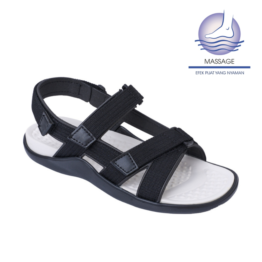 Scholl Africa Black 404 Sandal Wanita