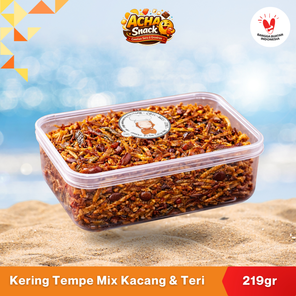 Kering Tempe Mix Kacang dan Ikan Teri Dijamin Gurih & Enak 219gr