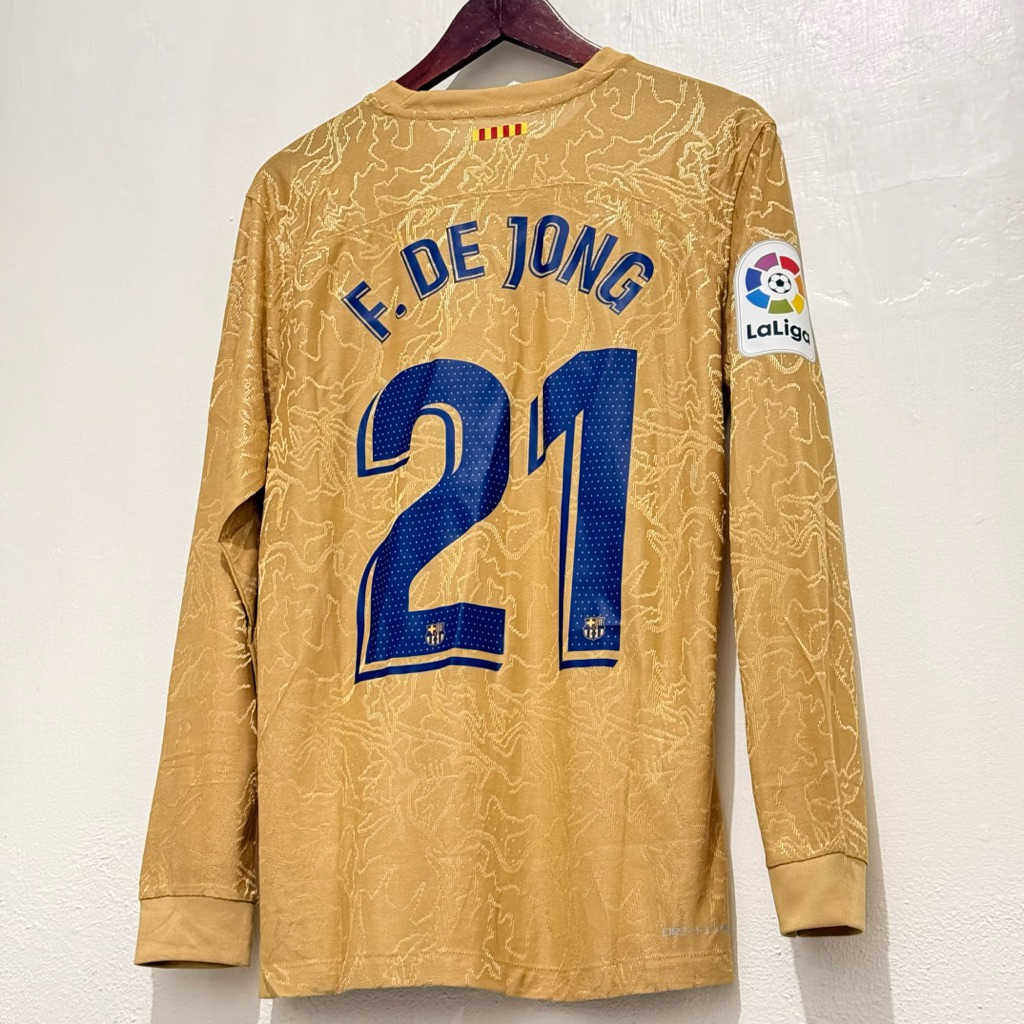 JERSEY BARCA AWAY 2022/2023 PLAYER ISSUE LONGSLEEVE LA LIGA VERSION - DE JONG