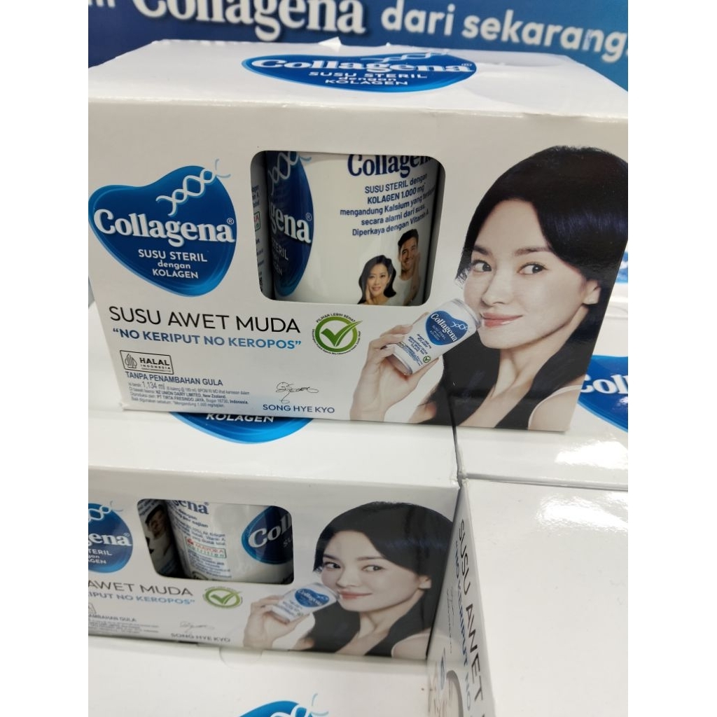 Susu Steril Collagena 189ml isi 6 kaleng kemasan Dus Exp 01/2027