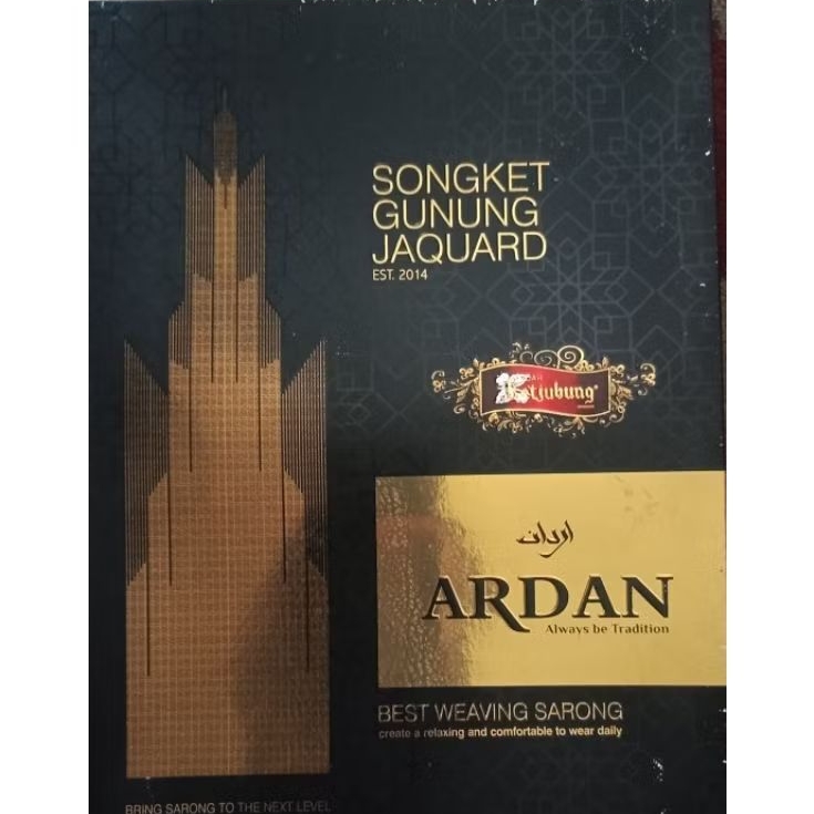 sarung ardan SGJ GOLD ketjubung sarung songket jaquard original new