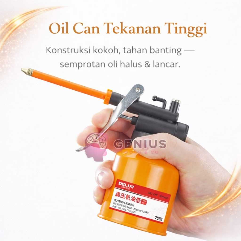 DELIXI ELECTRIC Oil Gun Penyemprot Oli Botol Pompa Oli Spray Oil Can Oil Grease Gun - GTC