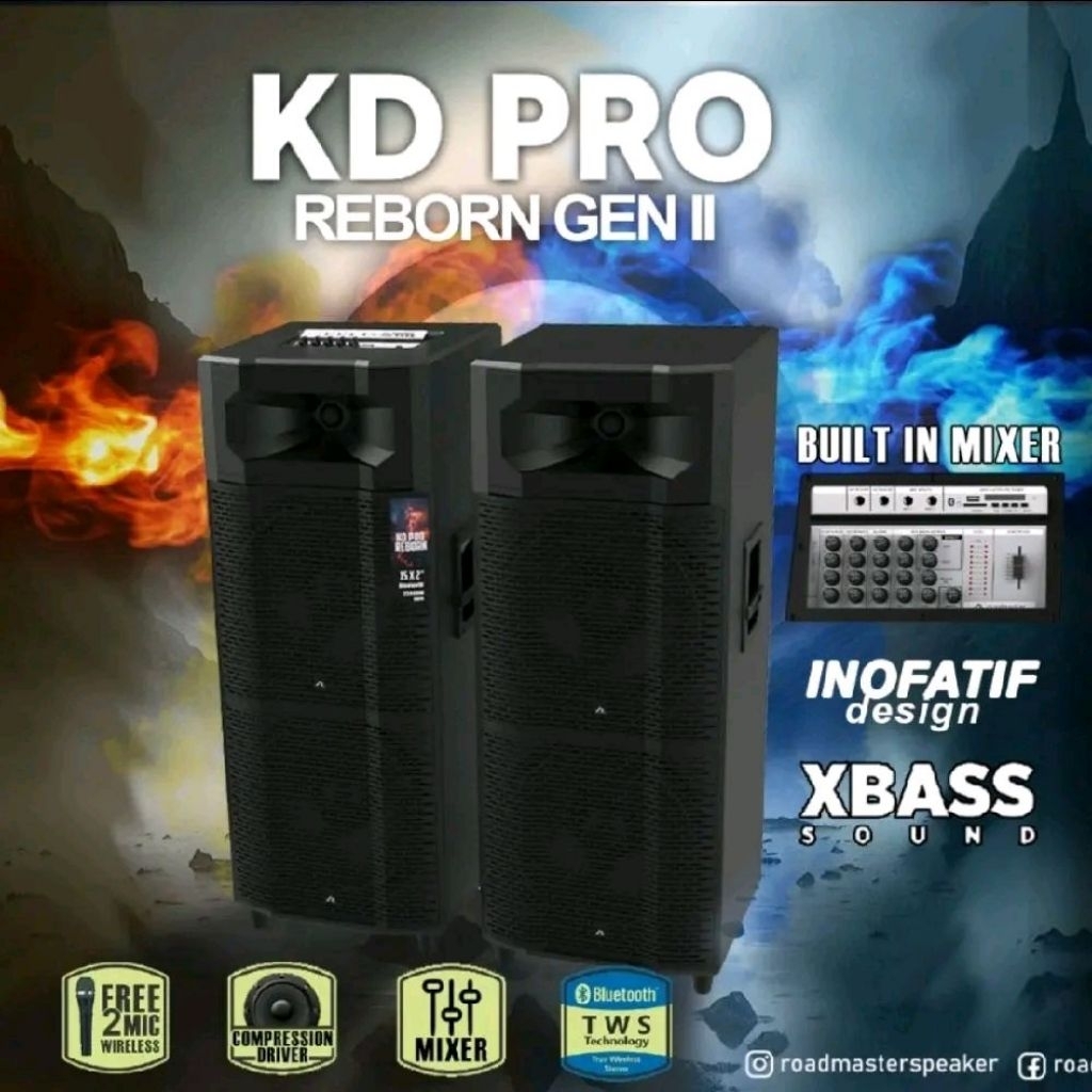 Speaker Aktif Roadmaster KD-PRO212 Reborn Gen2 | KD-PRO212 KDPRO 212 gen 2