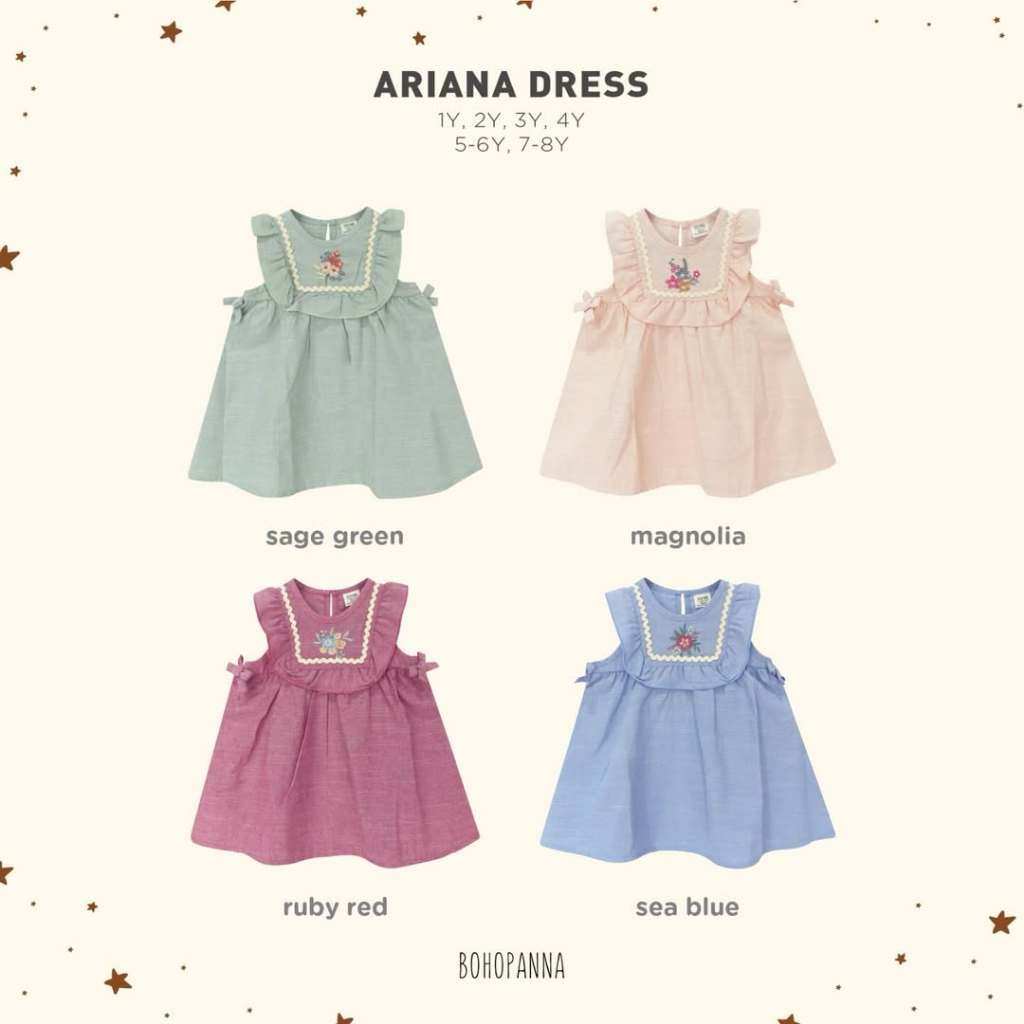 BOHOPANNA ARIANA DRESS-BOHOPANNA DRESS ANAK-DRESS ANAK PEREMPUAN