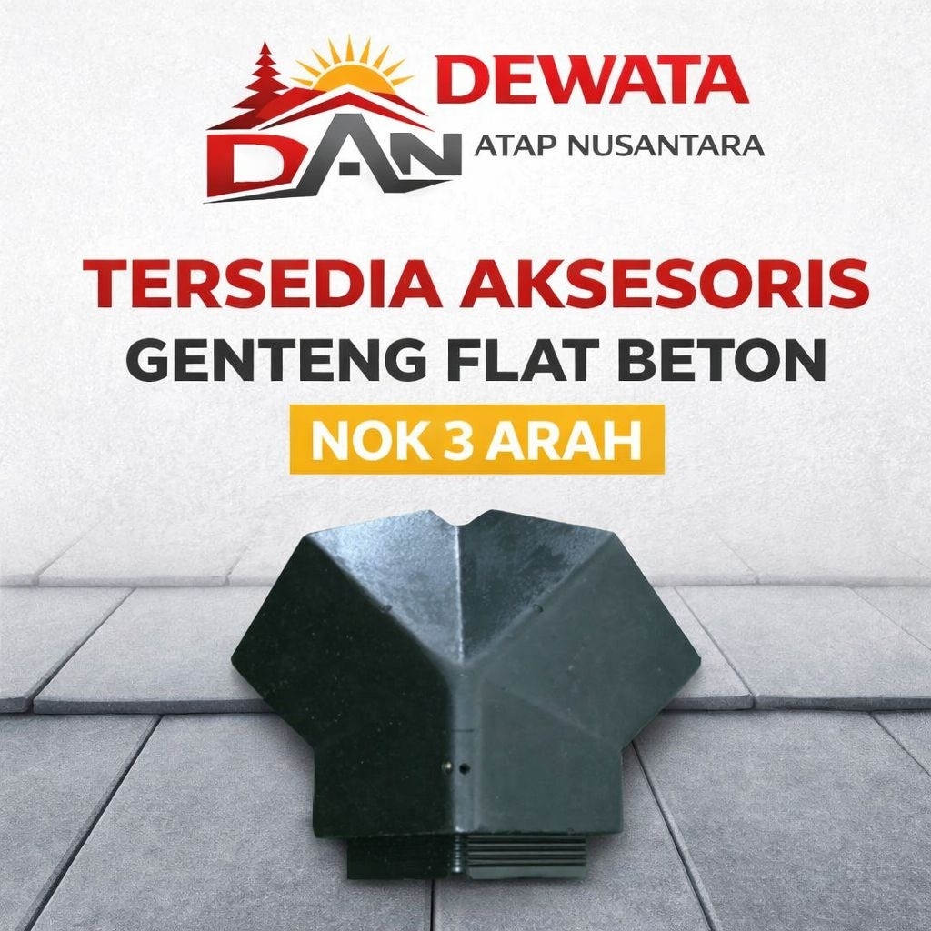 wuwung/nok 3 arah genteng beton flat