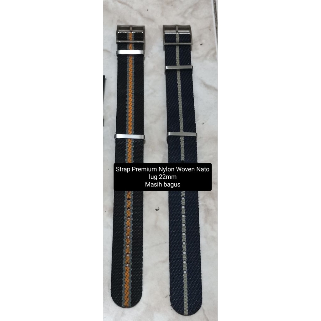 Strap Tali Jam tangan Premium Nylon Nato Kain 22mm seiko smartwatch huawei alba skx009 gt 5 3 pro ru