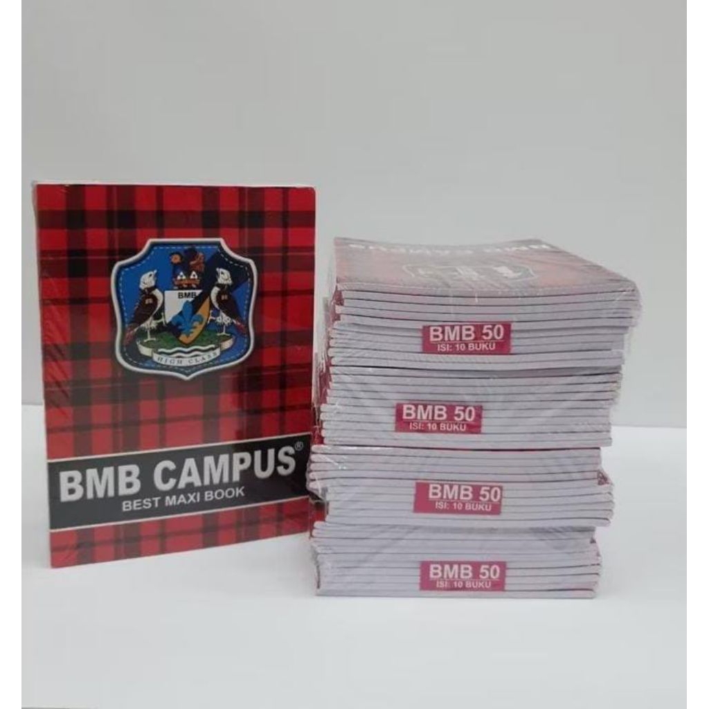 Buku tulis BMB/BMC CAMPUS 1 pack 10 buku, 50 lembar
