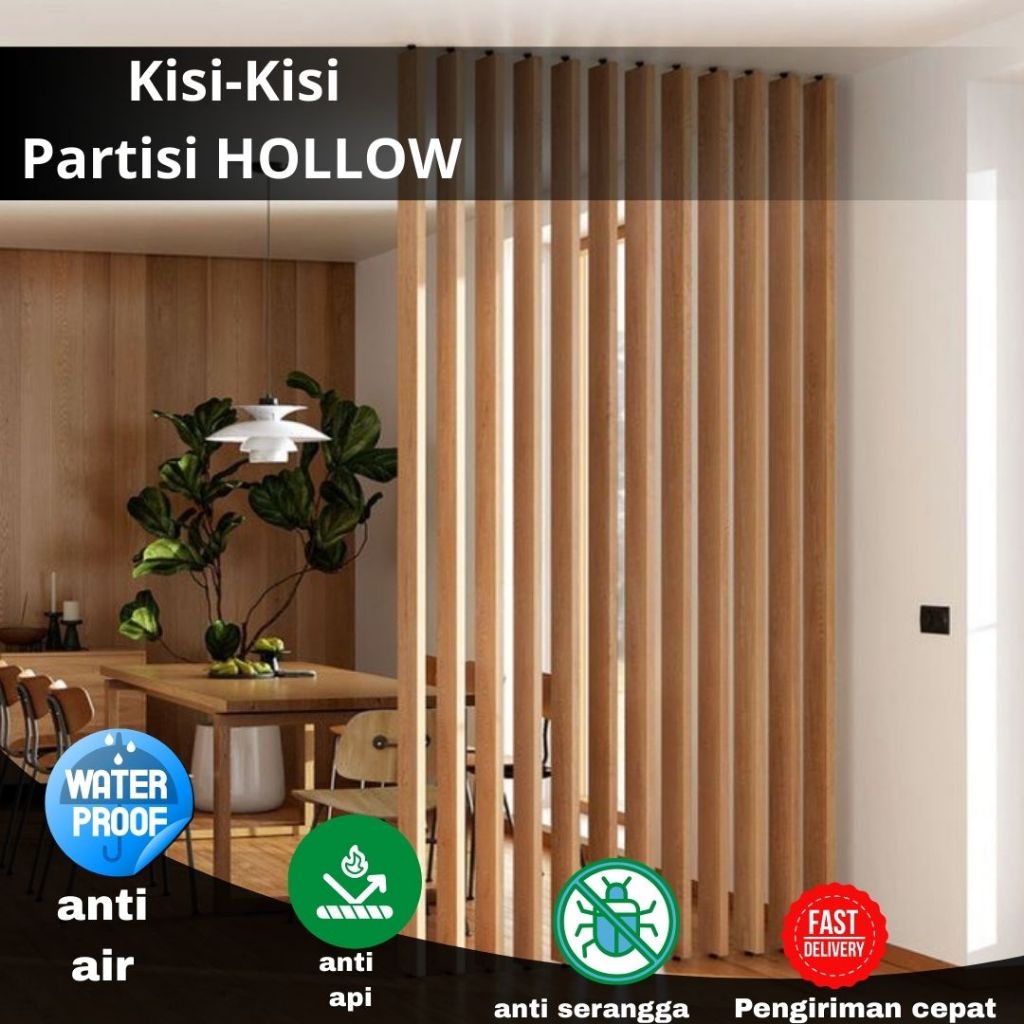 Kisi-Kisi Wpc Pembatas Ruangan / Partisi Hollow Indoor Wpc Kisi Kisi