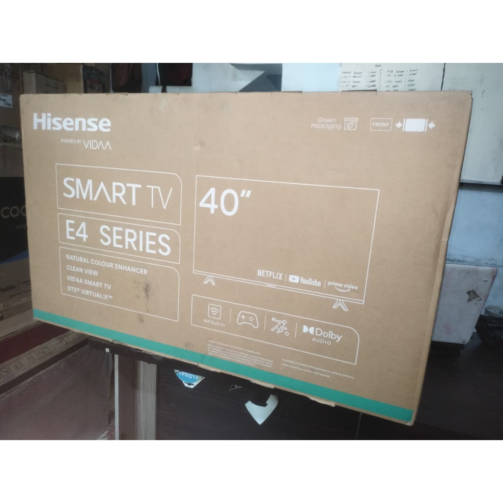 100% Baru TV LED Hisense 40E4 40 inci FHD SMART TV YouTube Netflix DVBT-T2 Garansi resmi 1 Years 381