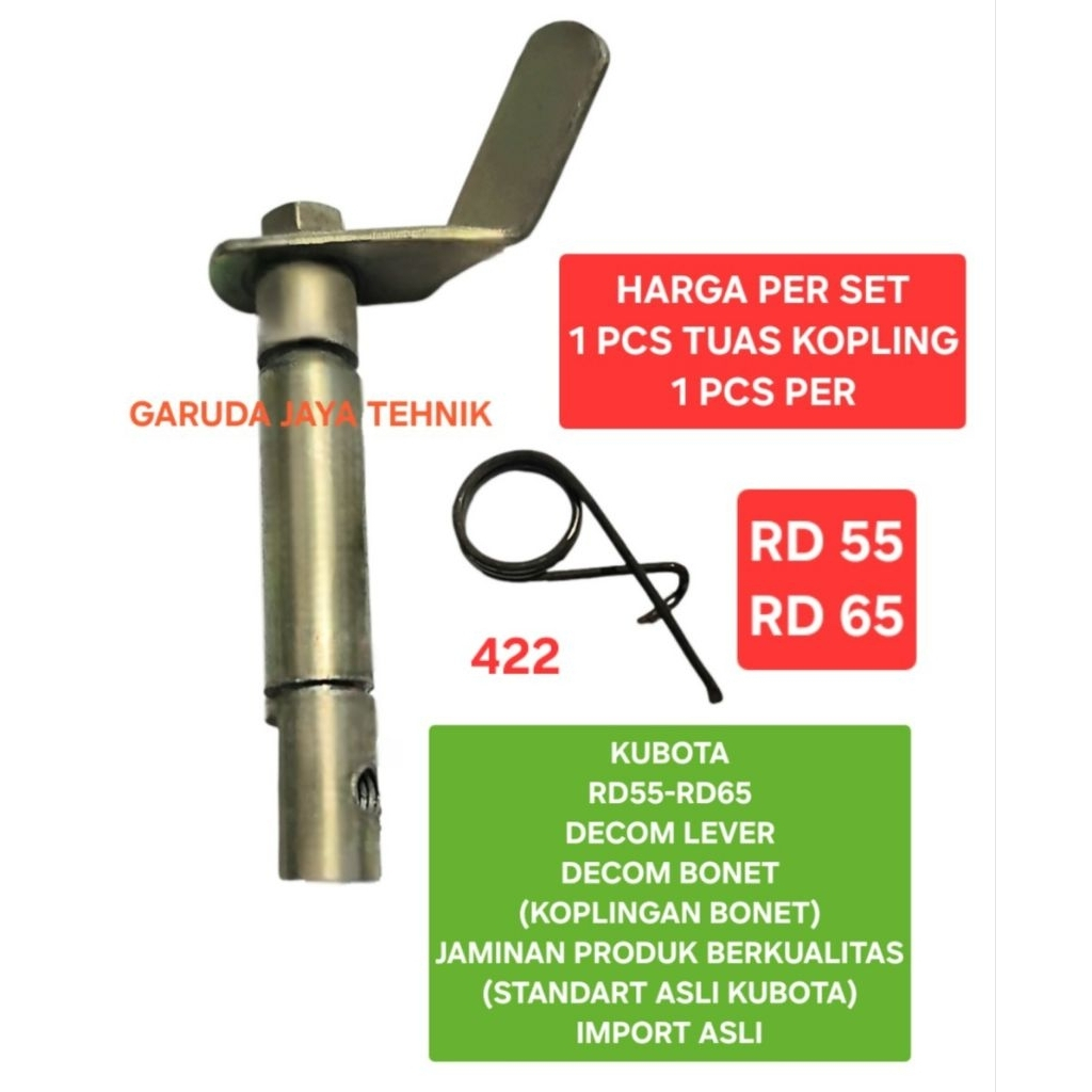 decom lever assy tuas kopling handel kopling bonet kubota RD55 RD65 Produk berkualitas Import asli (