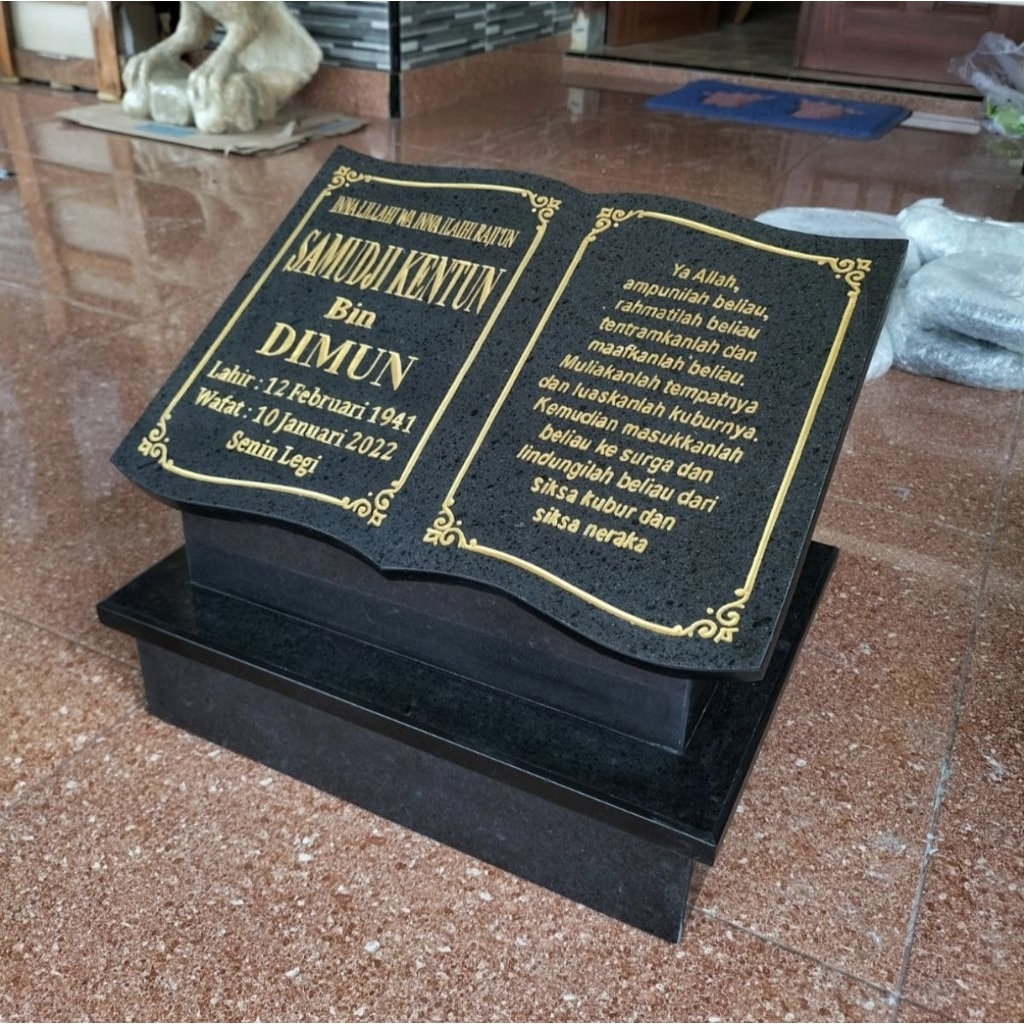 Maesan Makam Batu Granit Hitam Glosy