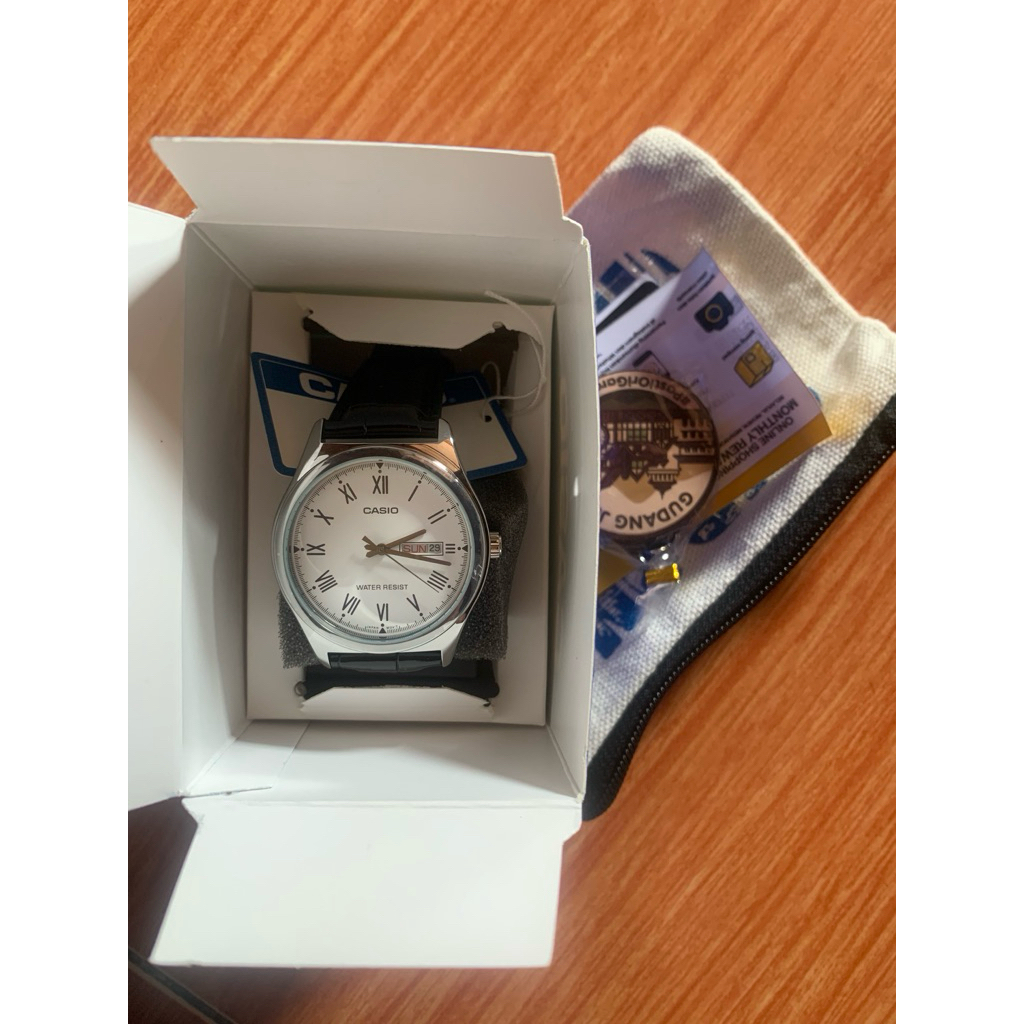 Casio MTP-V006L-7BUDF Analog Kulit Original