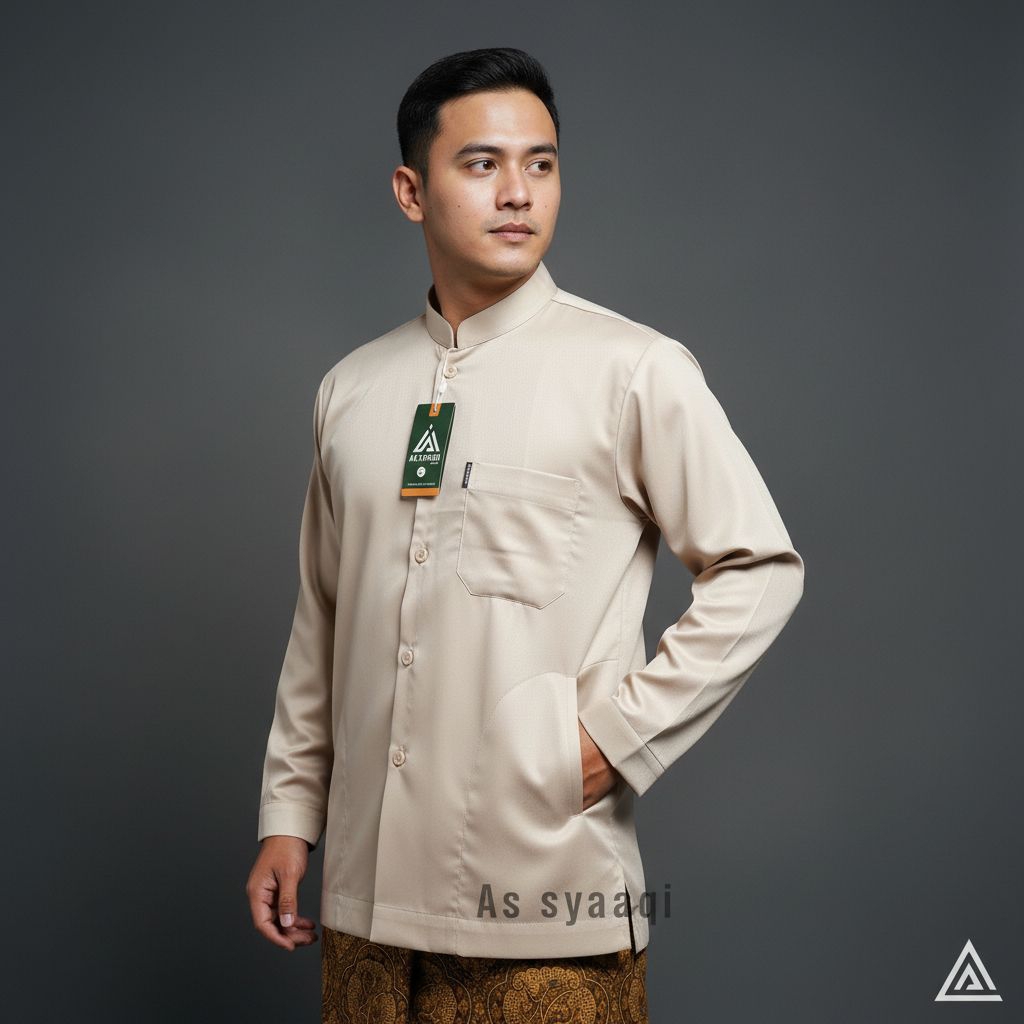 Koko Pria Saku Samping/ibrahim collection /koko polos as syauqi