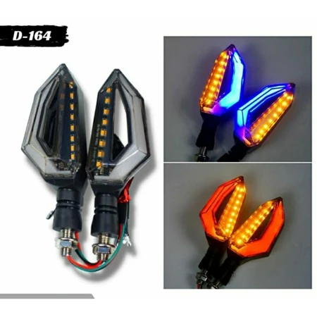 LAMPU SEIN LED VARIASI 2 WARNA MODEL DUCATI - SEN 3 KABEL UNIVERSAL MOTOR
