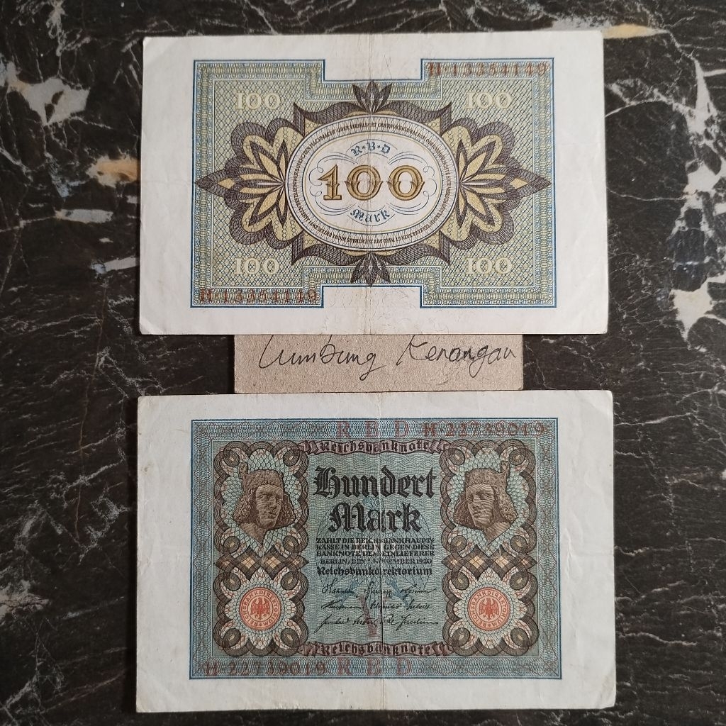uang asing Jerman 100 Mark 1920