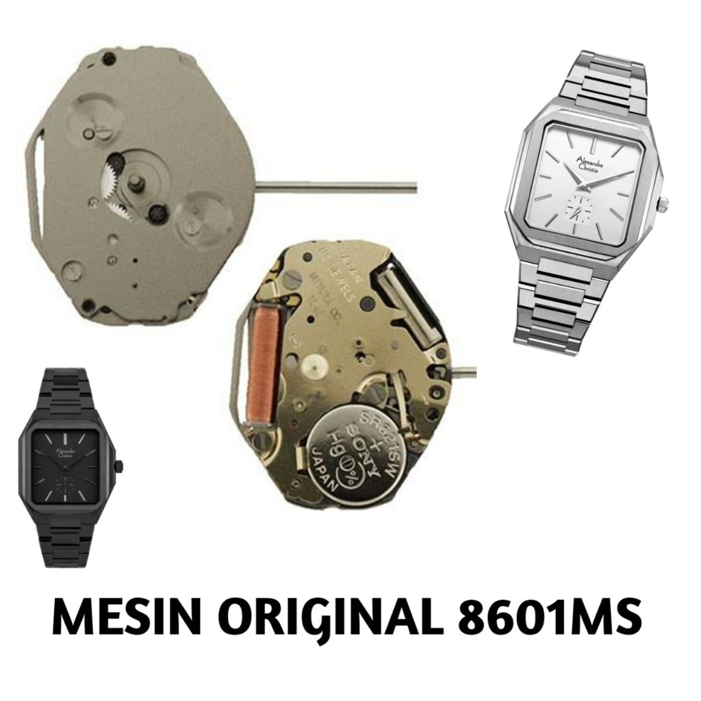 Mesin jam Alexandre Christie original 8601 MS